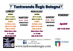 Organizzazione Turni Taekwondo Regis NOV2015